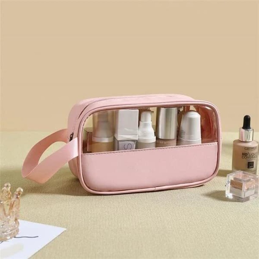 PAGALY Clear Transparent Makeup Pouch Set Cosmetic Organizer Bag