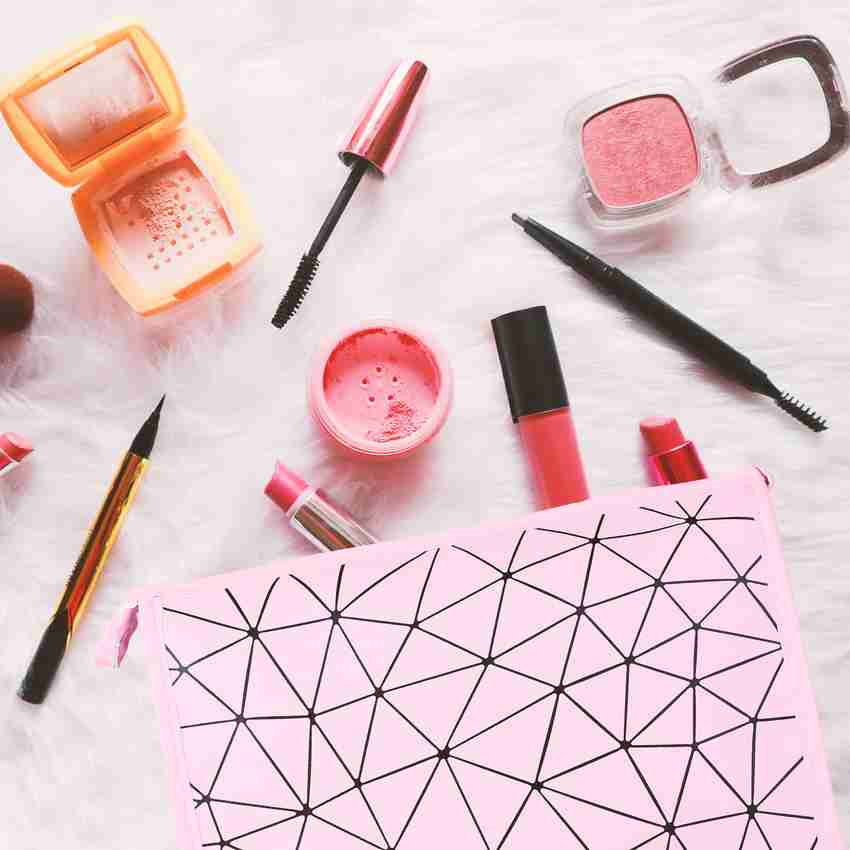 Pink cosmetic 2025 pouch