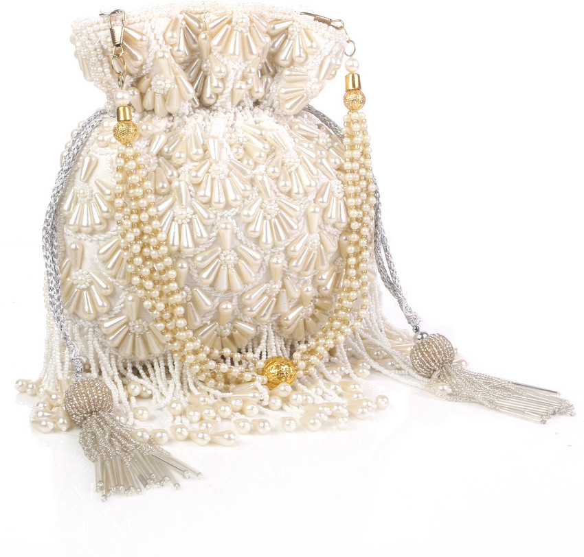 White potli outlet bags