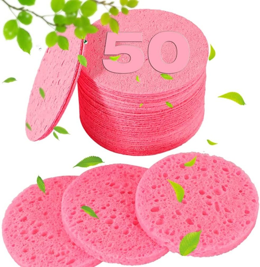 45 Pcs Compressed Face Sponge Wood Pulp Cotton Wash Sponges