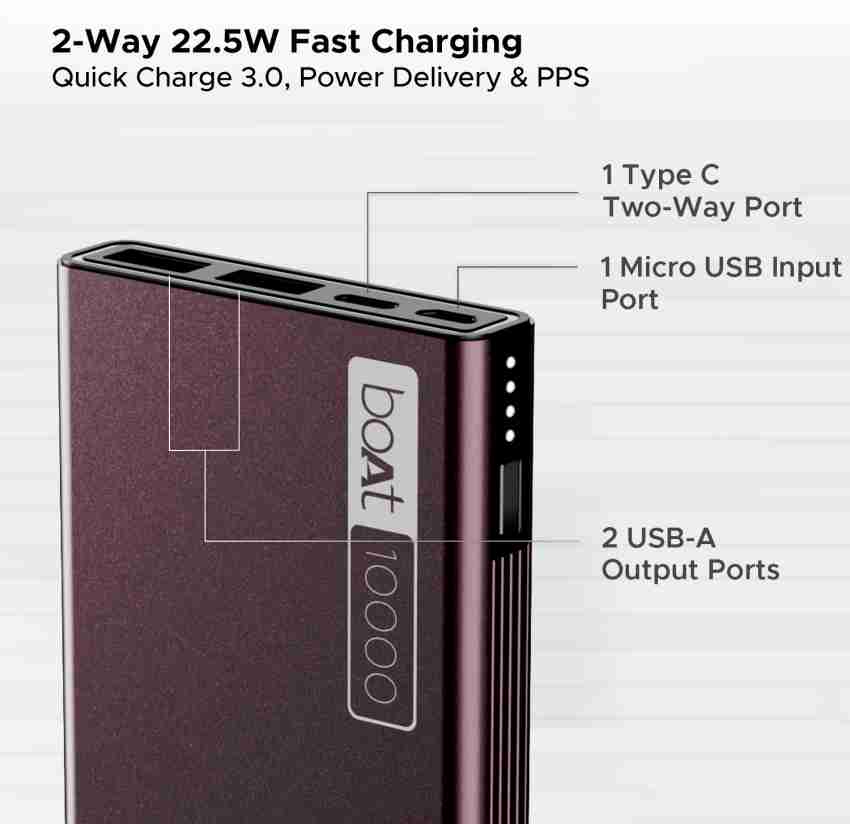 boAt 10000 mAh 22.5 W Power Bank Price in India - Buy boAt 10000