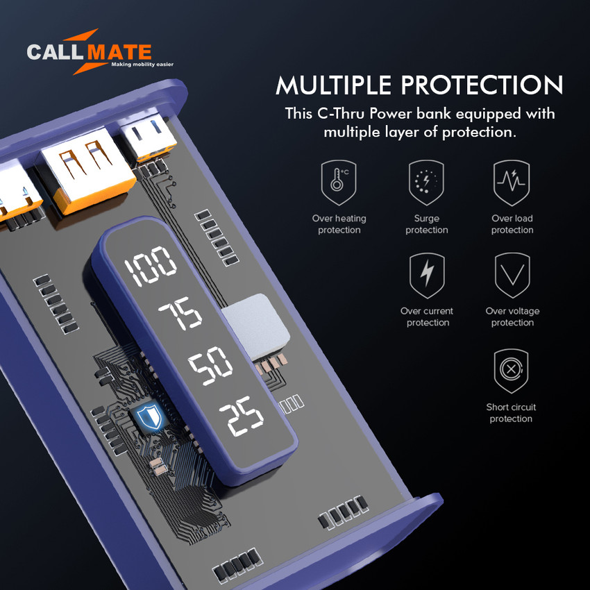 Callmate 10000 mAh 15 W Power Bank Price in India Buy Callmate