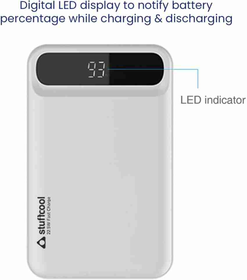 Stuffcool Click Plus 10000mAh Made in India Magnetic Wireless Powerbank  Perfect for iPhone 12/13/14 Series, with Fast Wired Charging Charges iPhone  50% in 30 mins (Grey) : : Electronics