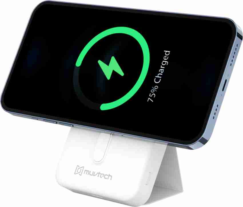 Buy Muvtech 10000 mAh 20W Fast Charging Power Bank (Wireless Charging,  Black) Online - Croma