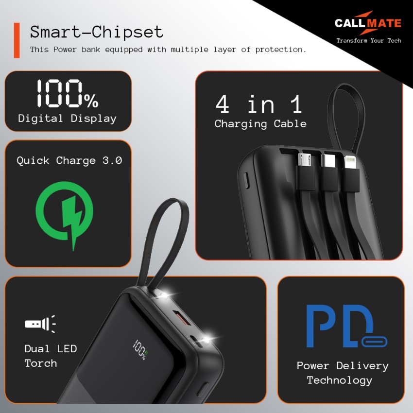 Power Bank 10000mAh PD 3.0 Fast Charging (23W)