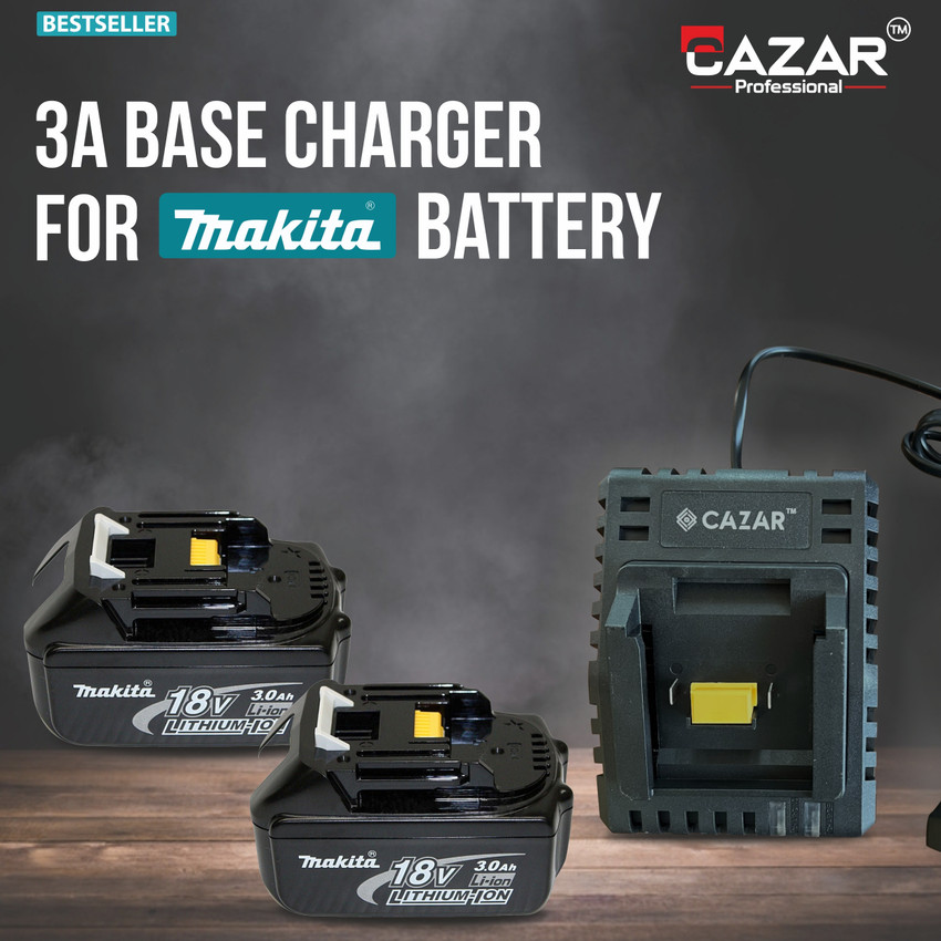 CAZAR 3A Base Charger with Yellow Chip for All Makita Cordless