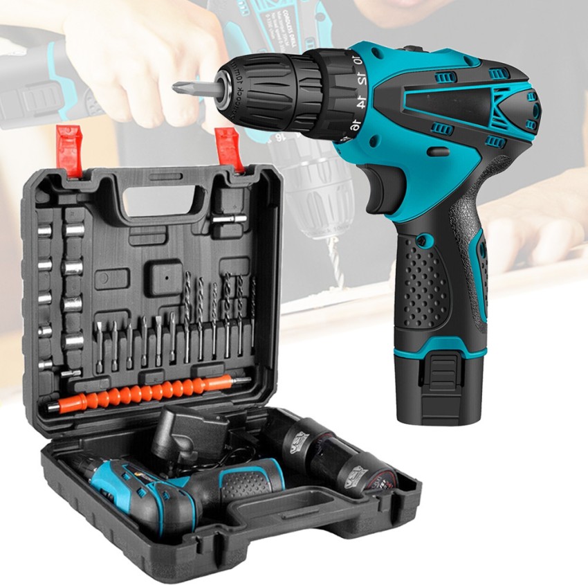 Buy Sauran Volt Cordless Drill Screw Driver Set With Bits,, 56% OFF