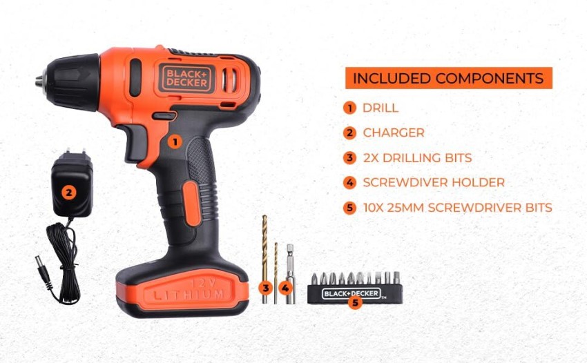 BLACK DECKER LD12SP IN Pistol Grip Drill Price in India Buy BLACK DECKER LD12SP IN Pistol Grip Drill online at Flipkart