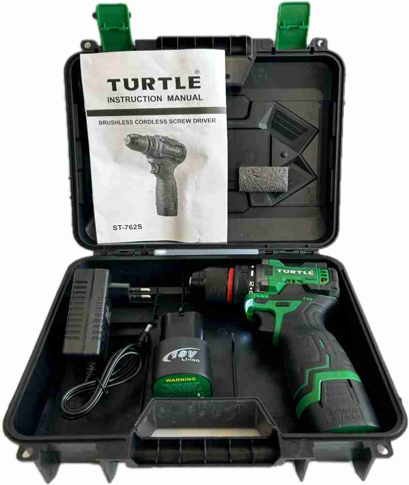 TURTLE M TREX ST 762S BRUSHLESS CORDLESS SCREWDRIVER 18V 1.3Ah LI ION BATTERY 2000 RPM Cordless Drill Price in India Buy TURTLE M TREX ST 762S BRUSHLESS CORDLESS SCREWDRIVER 18V 1.3Ah LI ION BATTERY 2...