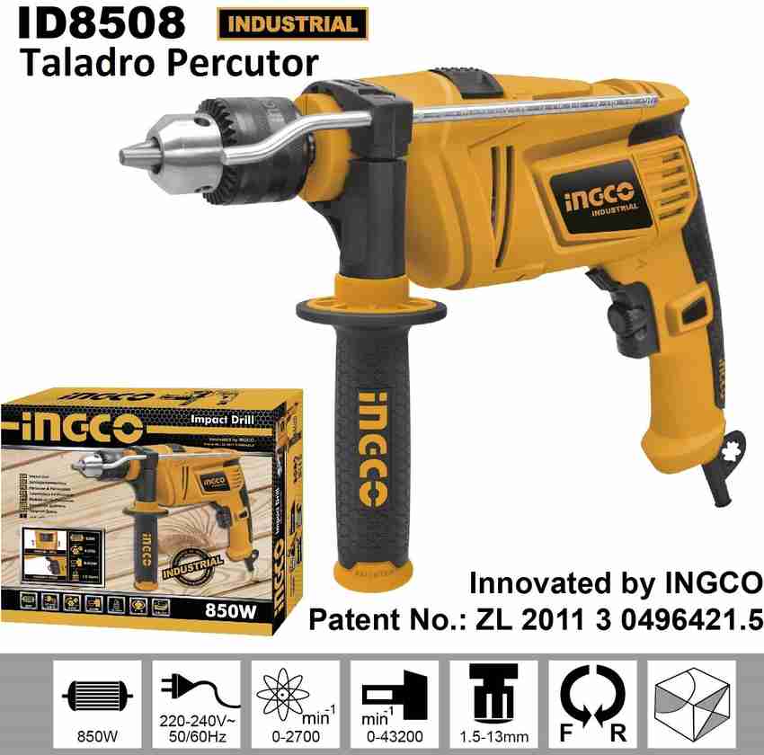 INGCO 13 mm Impact Drill machine 850W 0 2700 RPM Variable Speed