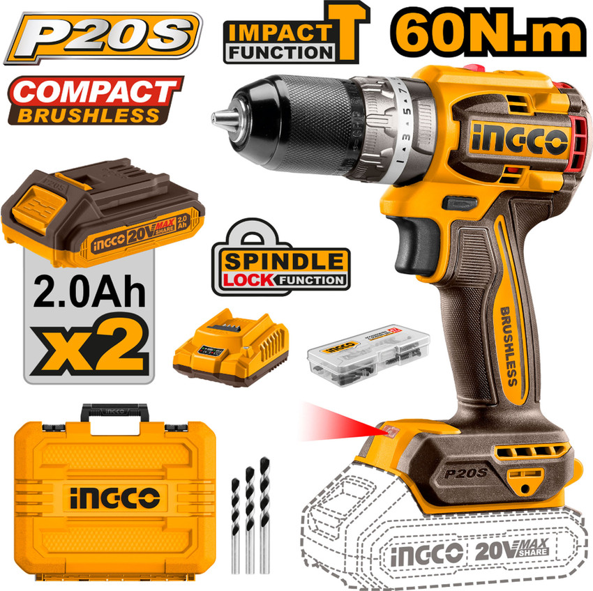 Ingco hotsell brushless drill