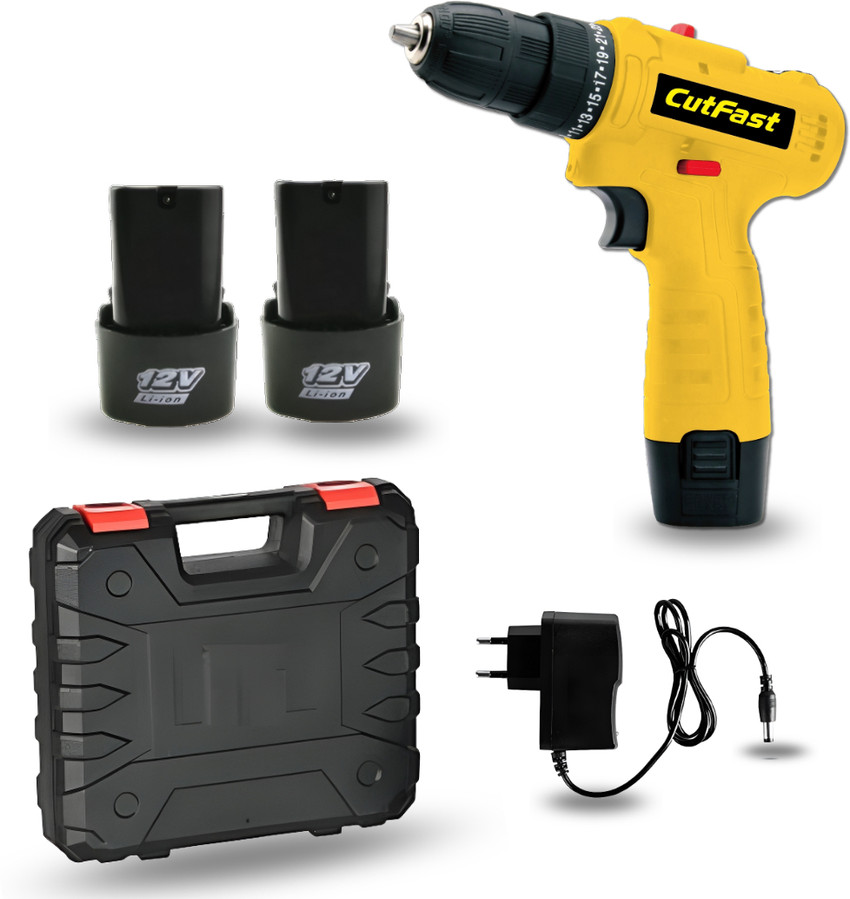 RanPra BS 482 12V CORDLESS DRILL MACHINE BLACKSTAR DRILL SCREWDRIVER DOUBLE BATTERY Cordless Drill