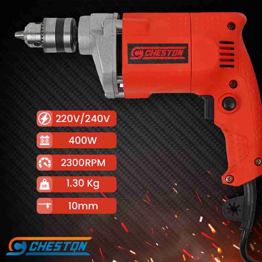 CHESTON 10mm Powerful Drill Machine for Wall Metal Wood Drilling