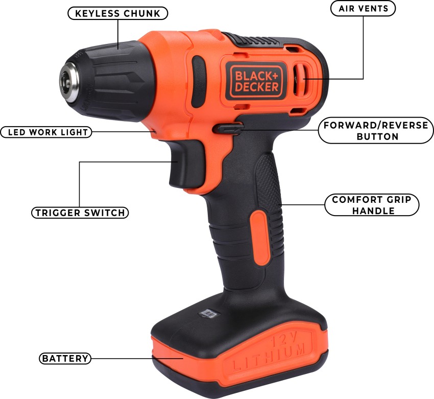 BLACK DECKER CD961K50 IN Cordless Drill Price in India Buy BLACK