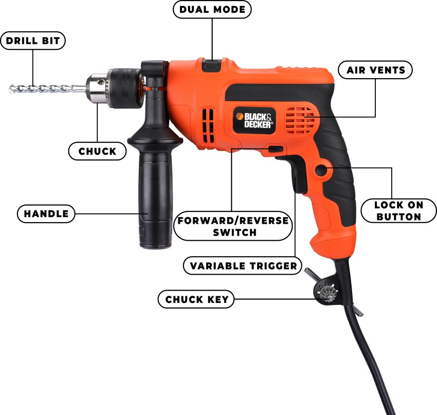 BLACK DECKER Impact KR554RE Pistol Grip Drill Price in India Buy BLACK DECKER Impact KR554RE Pistol Grip Drill online at Flipkart