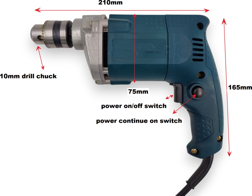 Tulsway Heavy Duty Combo of 10mm Drill Machine 801 Angle Grinder