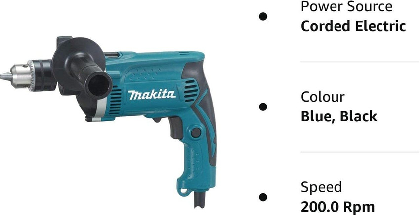 MAKITA HP1630 Impact Drill Driver for Metal Wood Brick Wall Angle
