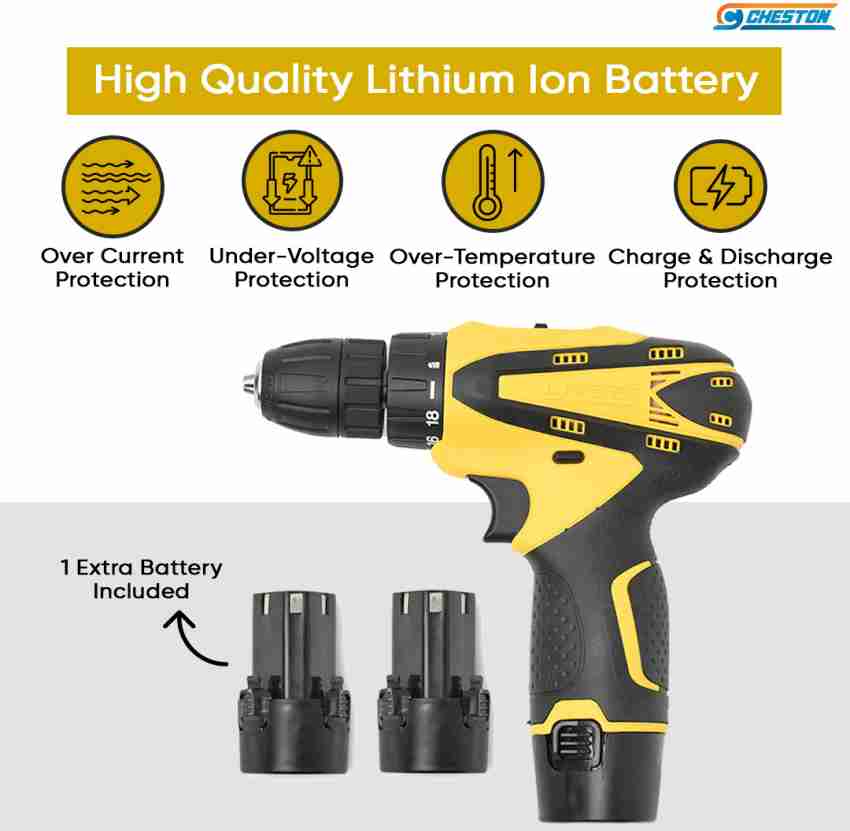 CHESTON Cheston 10 mm Dual Speed Keyless Chuck 12V Cordless Drill