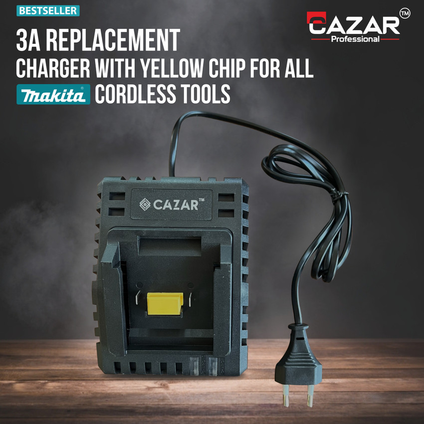 CAZAR 3A Base Charger with Yellow Chip for All Makita Cordless