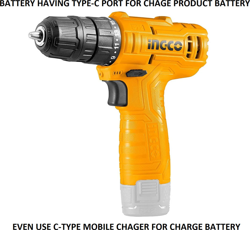 LOOKCHA LSCDLI12422 INGCO 12V Cordless drill with one pcs Lithium