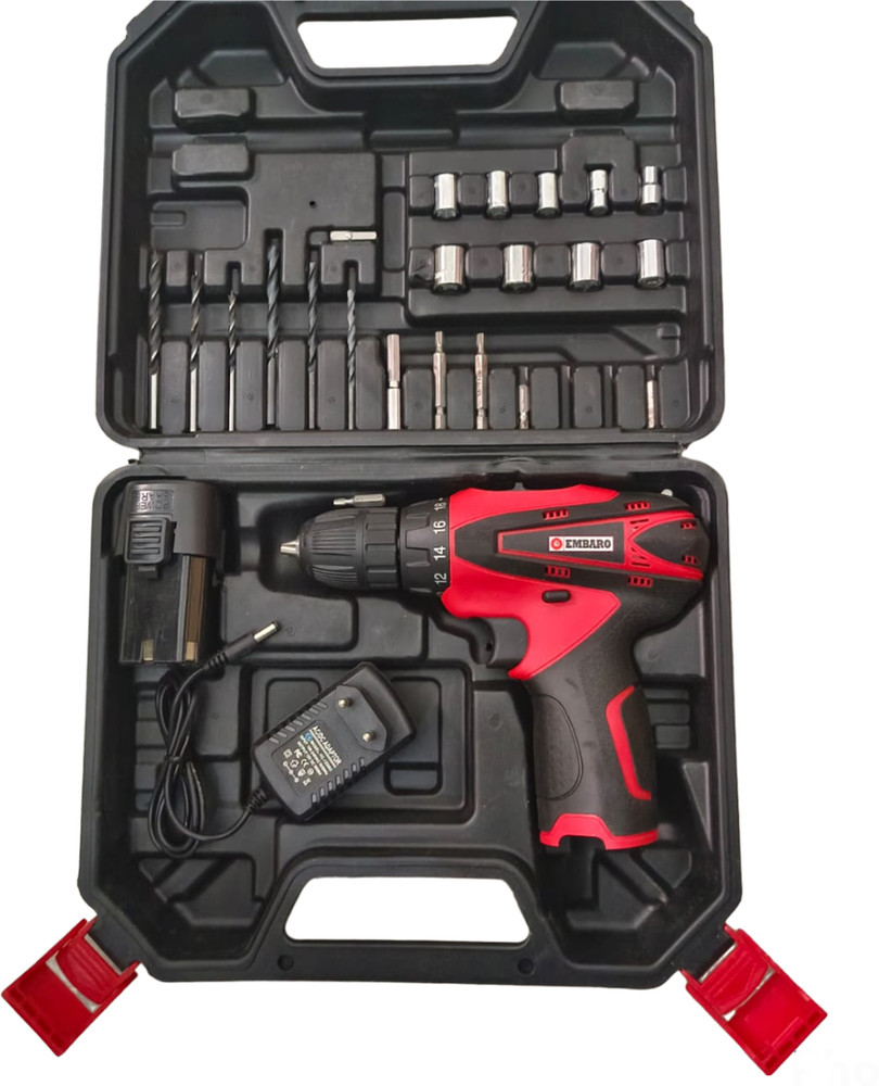 Embaro Cordless Drill Screw Driver 10mm Keyless Chuck 12V with One