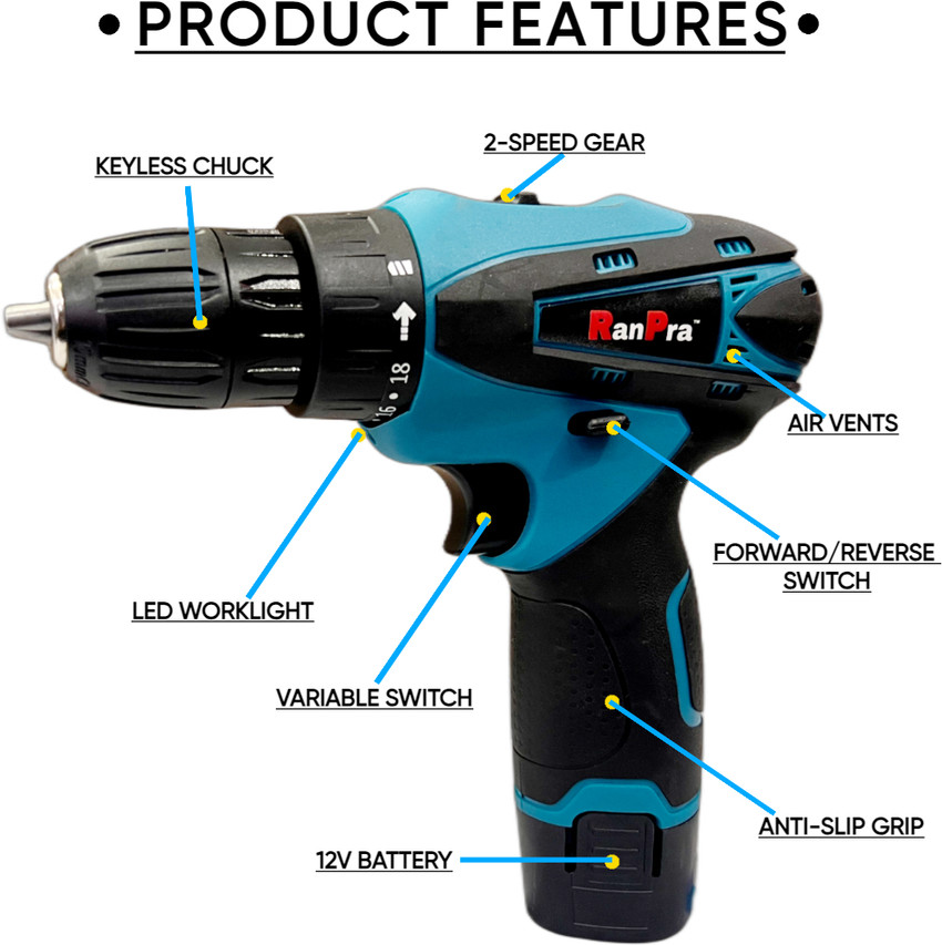 RanPra NEW 12 V CORDLESS SCREWDRIVER MACHINE WITH TOOL KIT SET HEAVY DUTY Cordless Drill Price in India Buy RanPra NEW 12 V CORDLESS SCREWDRIVER MACHINE WITH TOOL KIT SET HEAVY DUTY Cordless