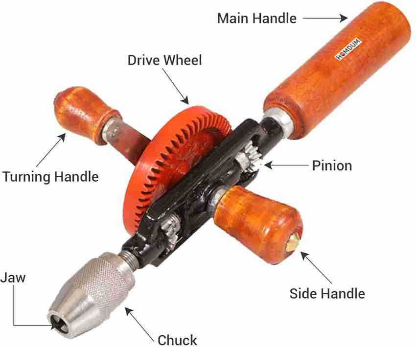 Homdum Mechanical hand drill machine for home use inch keyless