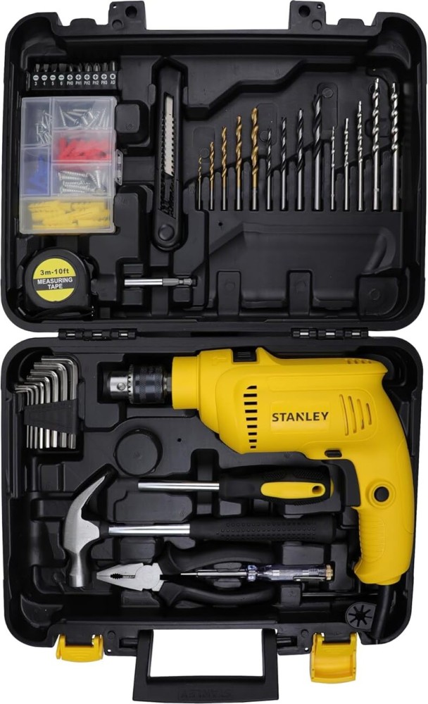 STANLEY SDH550KP IN 550W DIY 10mm Single Speed Hammer Drill and Power Hand Tool Kit Price in India Buy STANLEY SDH550KP IN 550W DIY 10mm Single Speed Hammer Drill and Power