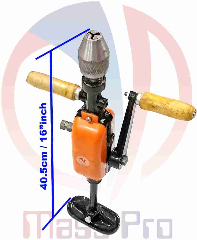 Mass Pro 1 Manual Hand Drill Machine 1/4 With 13Pcs HSS Drill Bits &  Gloves Hand Tool Kit Price in India - Buy Mass Pro 1 Manual Hand Drill  Machine 1/4 With