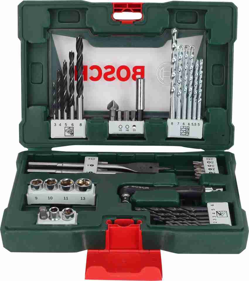 BOSCH 41 piece V line Drill Bits and Screwdriver Bits Set with Angle Driver Hand Tool Kit Price in India Buy BOSCH 41 piece V line Drill Bits and Screwdriver Bits Set with Angle Driver