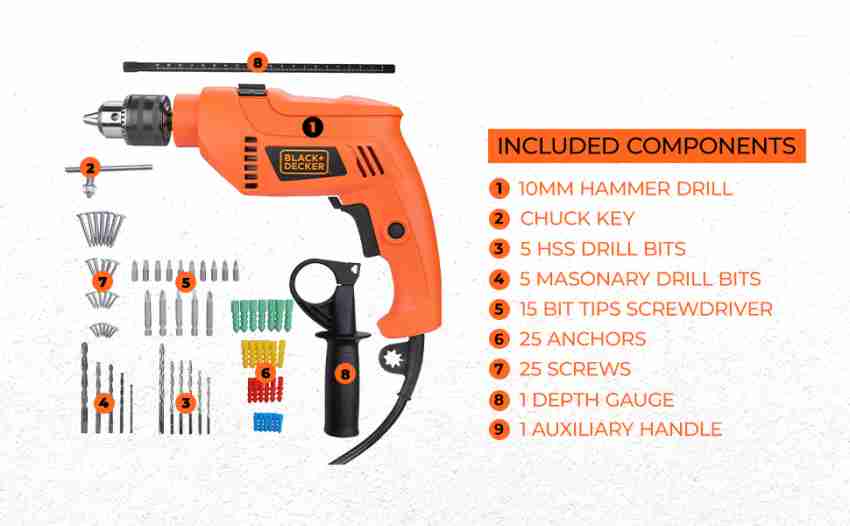 BLACK DECKER HD555KA50 Power Hand Tool Kit Price in India Buy