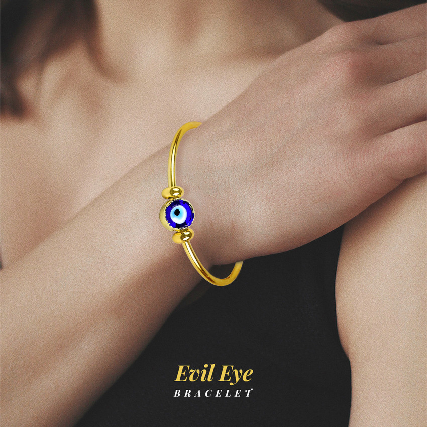 Nazar bracelet top in gold