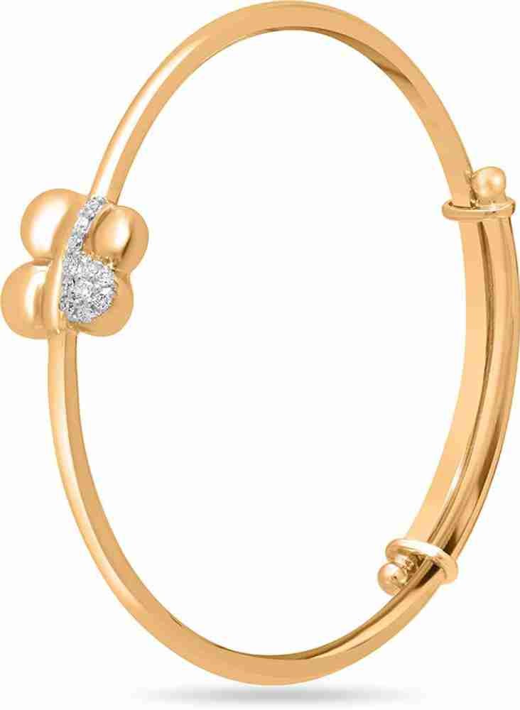 Mia by Tanishq 14 Karat Yellow Gold Little Feet Mamma Mia Bangle for Kids Yellow Gold 14kt Bangle Price in India Buy Mia by Tanishq 14 Karat Yellow Gold Little Feet