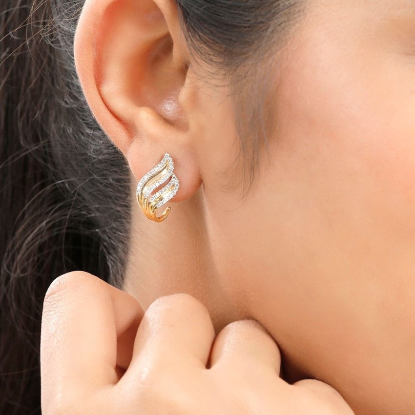 Contemporary Diamond Stud Earrings