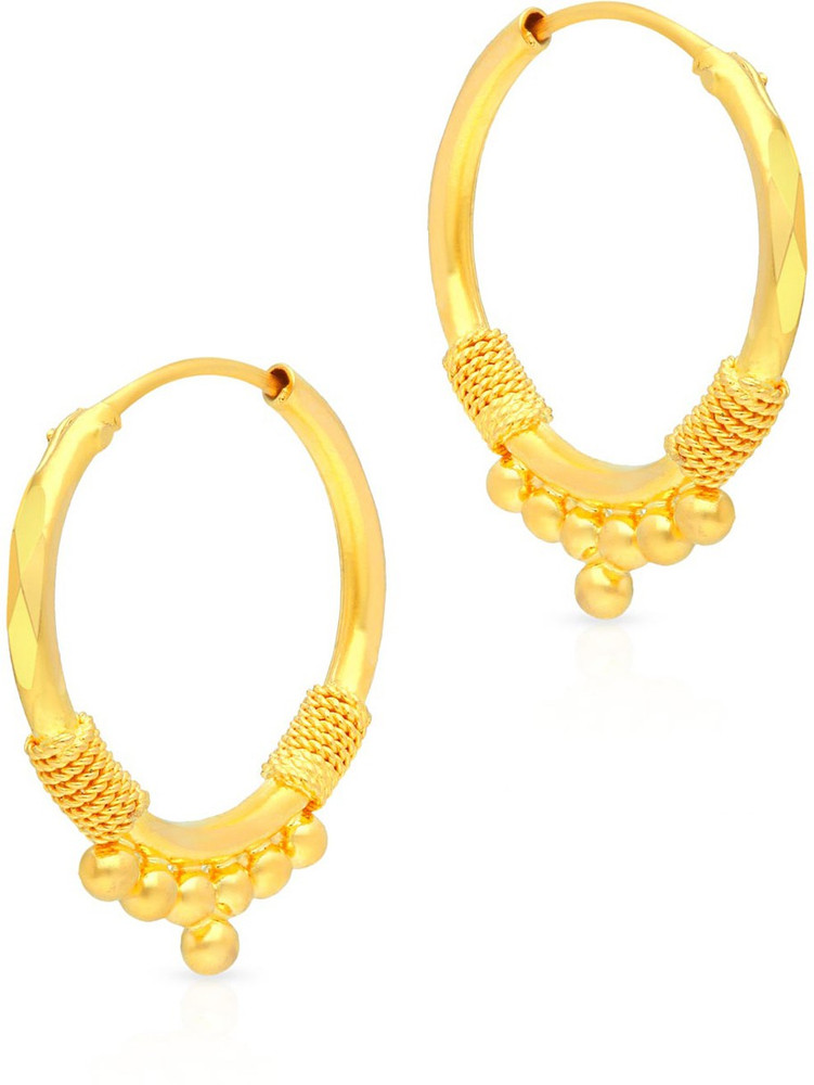 Malabar gold hoop top earrings