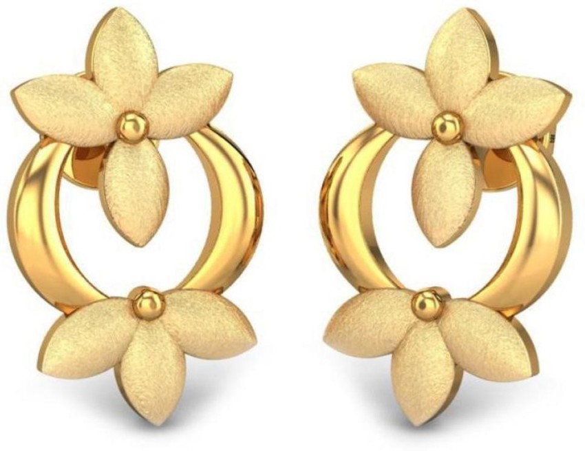 Gold stud earrings kalyan shop jewellers