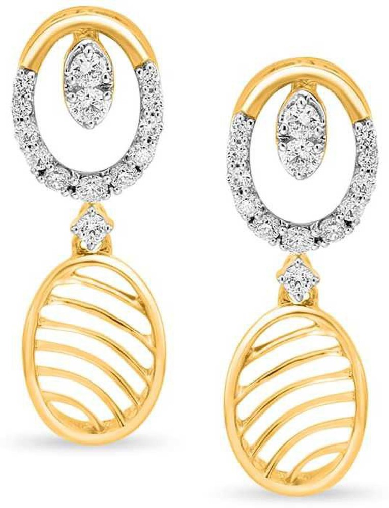 Buy 18KT Gold and Diamond Stud Earrings Online | Tanishq | Mia