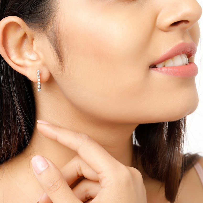 Tanishq sales diamond hoops