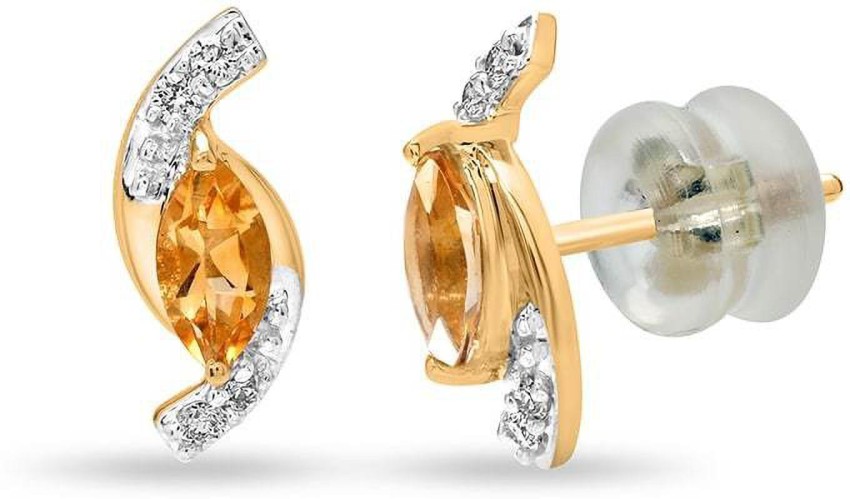 Mia by Tanishq 18 KT Rose Gold Oval Swirl Diamond Stud Earrings Rose Gold  18kt Stud Earring Price in India  Buy Mia by Tanishq 18 KT Rose Gold Oval  Swirl Diamond