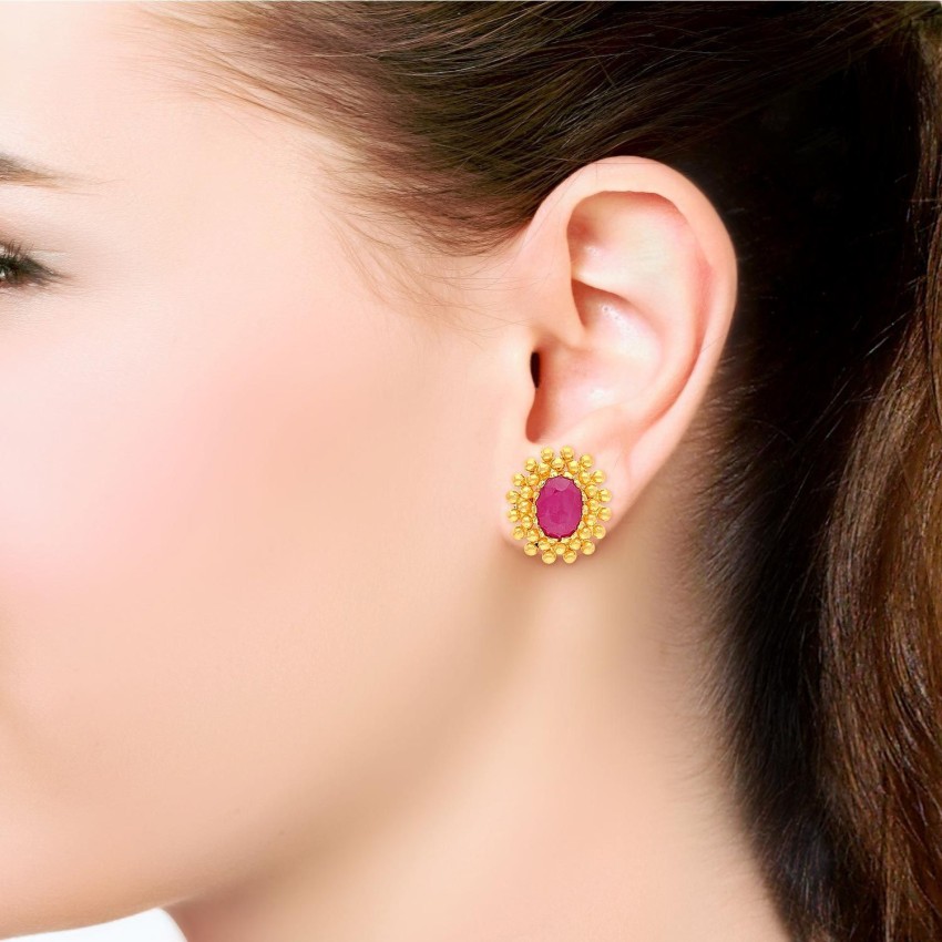 Malabar gold 2025 ruby earrings