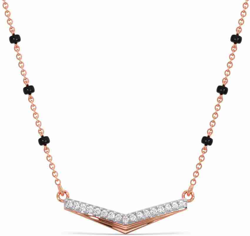 Candere by Kalyan Jewellers Diamond Mangalsutra pendant with chain 18kt Diamond Rose Gold Mangalsutra Tanmaniya Price in India Buy Candere by Kalyan Jewellers Diamond Mangalsutra pendant with chain 18...