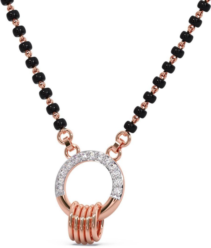 Candere by Kalyan Jewellers CZ Mangalsutra 14kt Cubic Zirconia Rose Gold  Mangalsutra Tanmaniya Price in India - Buy Candere by Kalyan Jewellers CZ  Mangalsutra 14kt Cubic Zirconia Rose Gold Mangalsutra Tanmaniya online