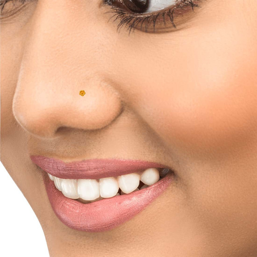 Very small nose pin in gold new arrivals