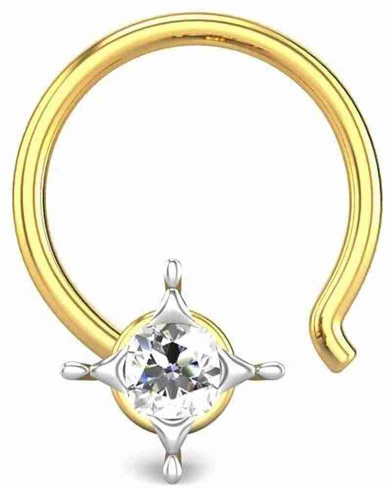 Candere by Kalyan Jewellers Gold Diamond Nosepin 18kt Diamond Yellow Gold Nose Wire Price in India Buy Candere by Kalyan Jewellers Gold Diamond Nosepin 18kt Diamond Yellow Gold Nose Wire online at Fli...