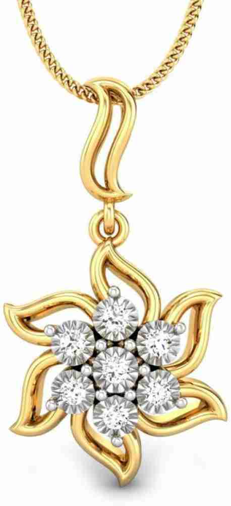 Necklace Diamond - Halleli Platinum And Rose Gold Diamond Necklace - Candere by Kalyan Jewellers