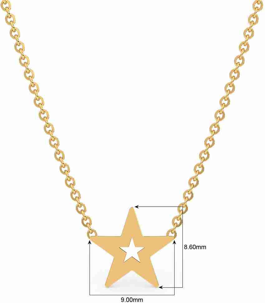 Candere by Kalyan Jewellers Yellow Gold Pendant With Chain for