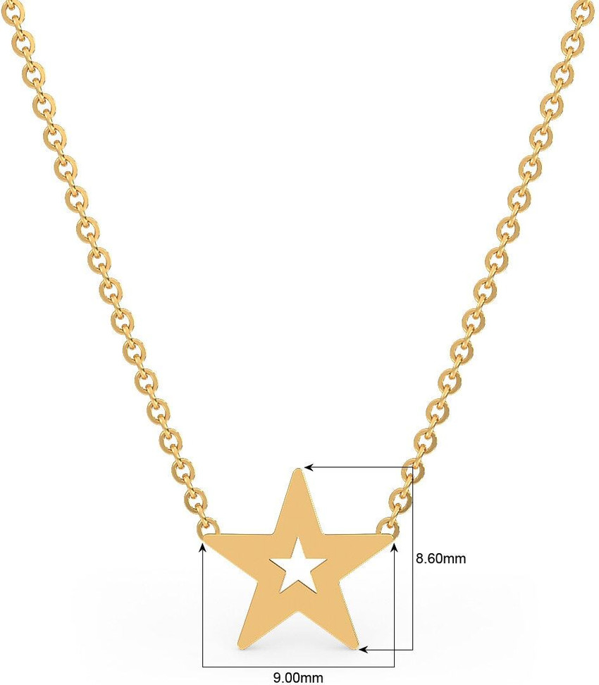 Candere by Kalyan Jewellers Yellow Gold Pendant With Chain for