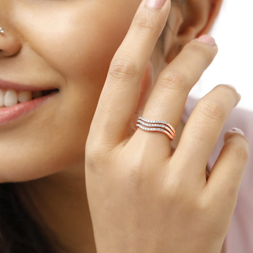 Rose gold clearance diamond ring tanishq