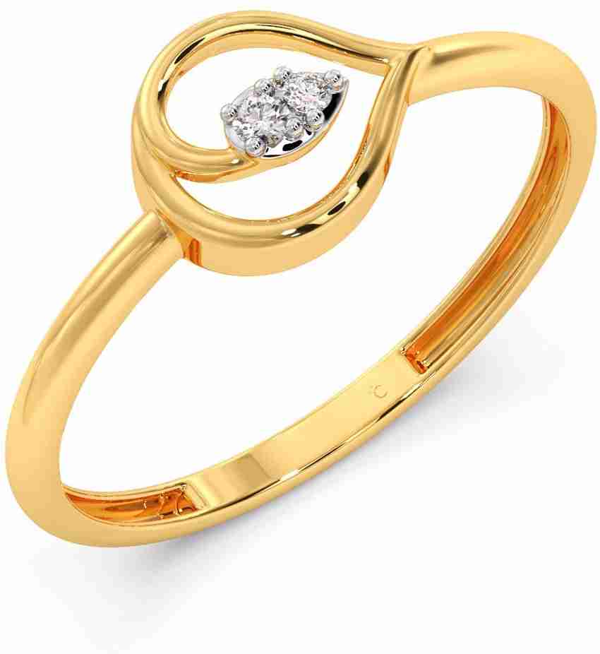Candere by Kalyan Jewellers Diamond Ring 18kt Yellow Gold ring Price in India Buy Candere by Kalyan Jewellers Diamond Ring 18kt Yellow Gold ring online at Flipkart