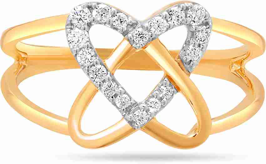 Mia by Tanishq 14 Kt Yellow Gold Entwined Hearts Diamond Ring 14kt Yellow Gold ring Price in India Buy Mia by Tanishq 14 Kt Yellow Gold Entwined Hearts Diamond Ring 14kt